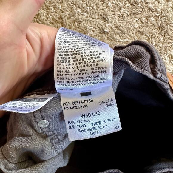 Levi’s 514 Jeans Gray White Tab Denim Faded Men’s Size 30x32 S - Picture 8 of 9